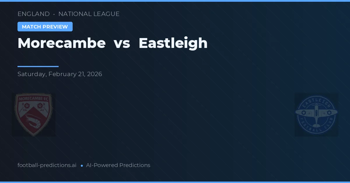 Morecambe vs Eastleigh — pronóstico y previa del partido