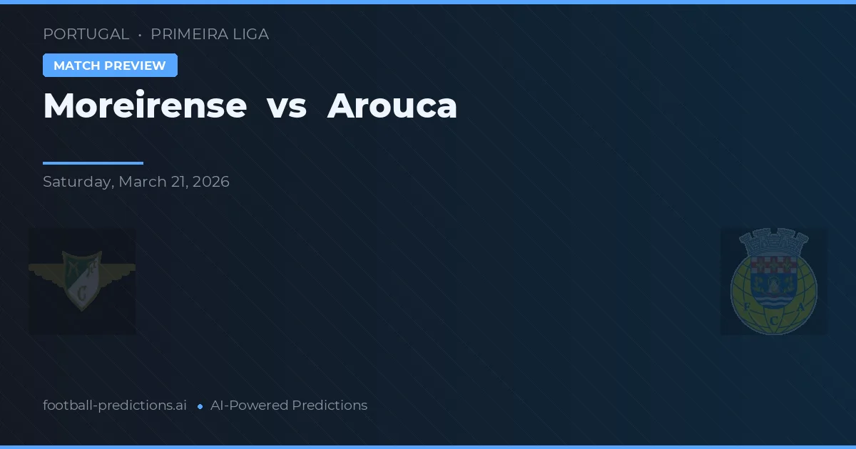 Moreirense vs Arouca — pronóstico y previa del partido