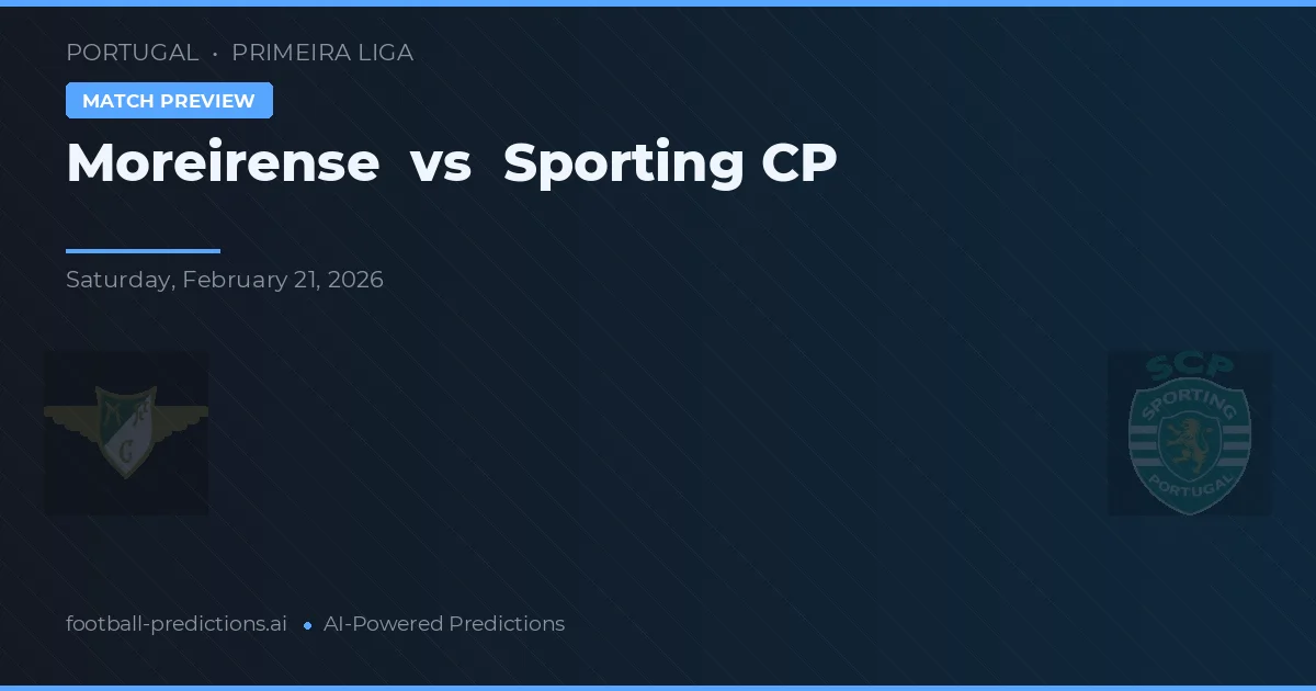 Moreirense vs Sporting Lisboa — pronóstico y previa del partido