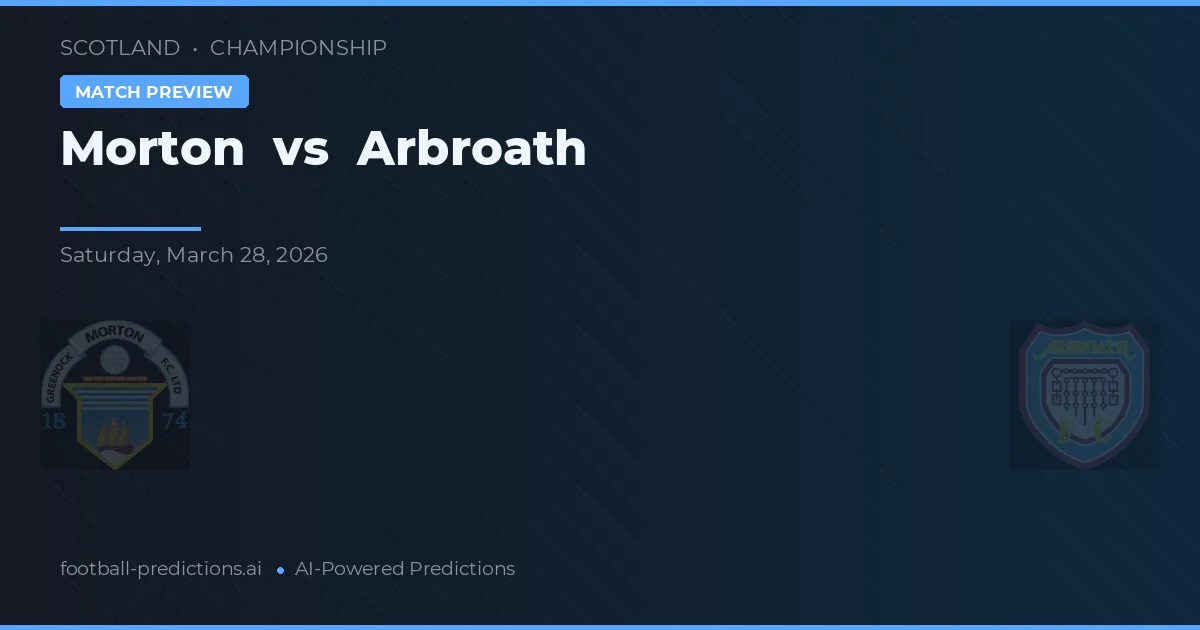 Greenock Morton vs Arbroath — pronóstico y previa del partido