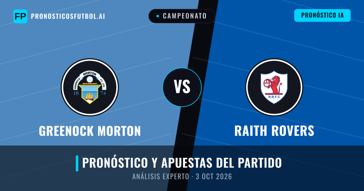 Greenock Morton vs Raith Rovers — pronóstico y previa del partido