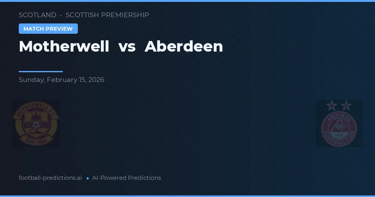 Motherwell vs Aberdeen — pronóstico y previa del partido