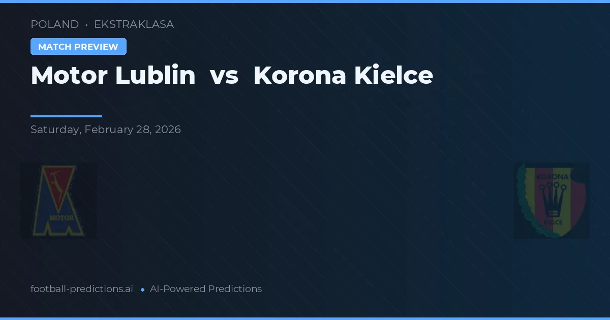 Motor Lublin vs Korona Kielce — pronóstico y previa del partido