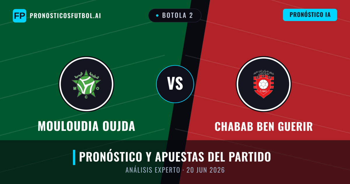 Mouloudia Oujda vs Chabab Ben Guerir — pronóstico y previa del partido