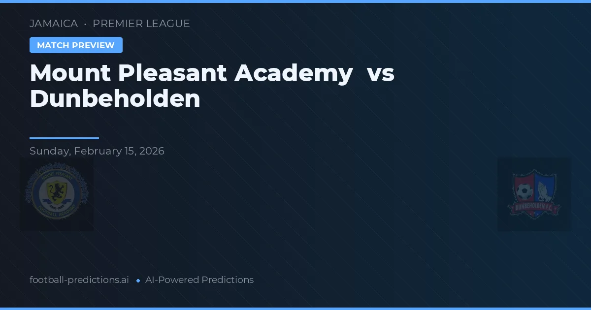 Mount Pleasant Academy vs Dunbeholden — pronóstico y previa del partido