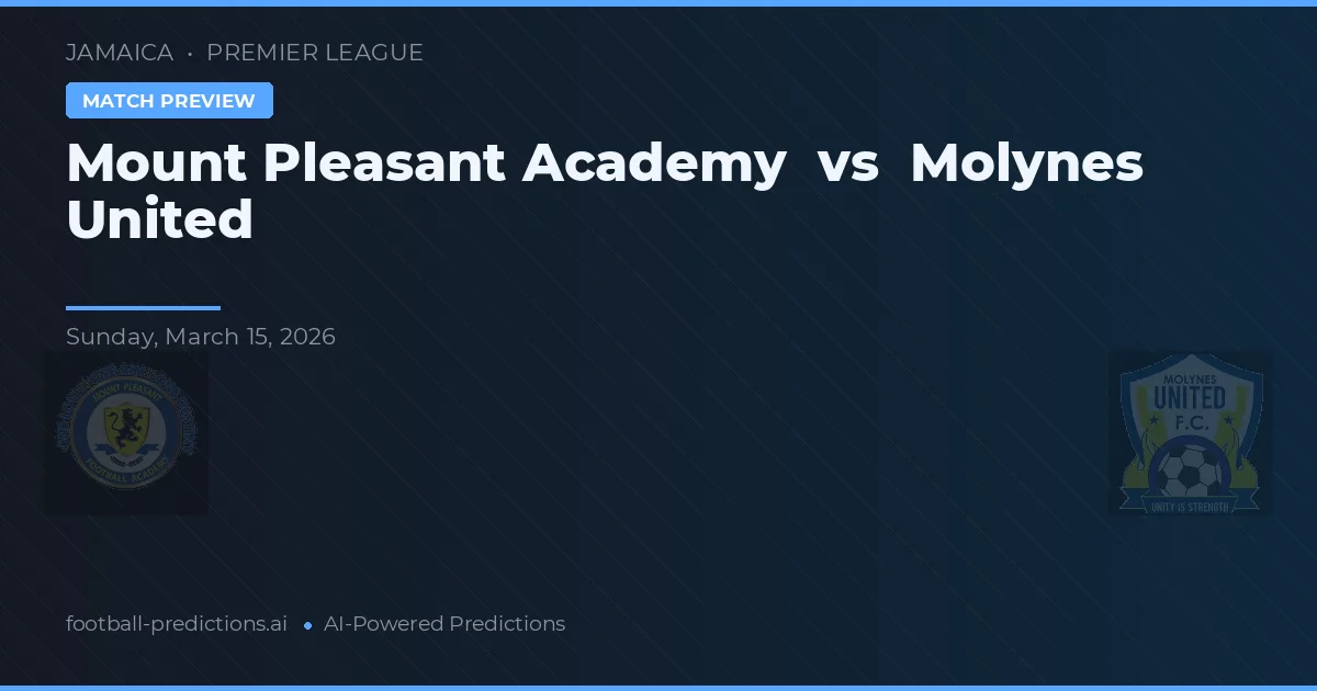 Mount Pleasant Academy vs Molynes United — pronóstico y previa del partido