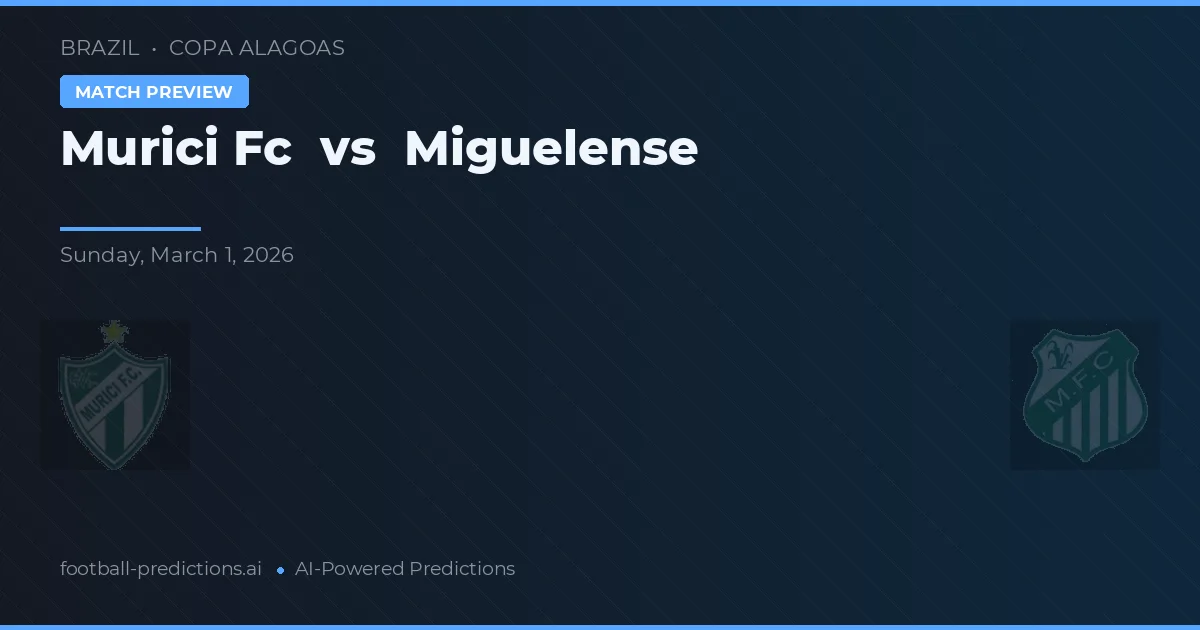 Murici FC vs Miguelense — pronóstico y previa del partido
