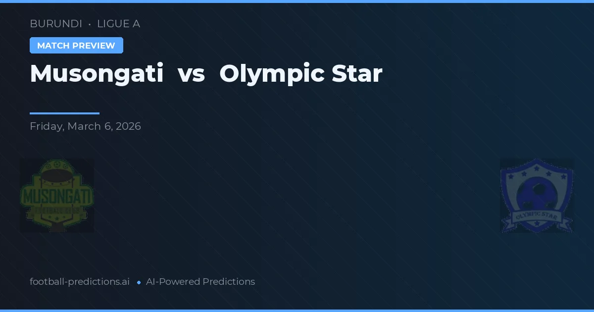 Musongati vs Estrella Olímpica — pronóstico y previa del partido