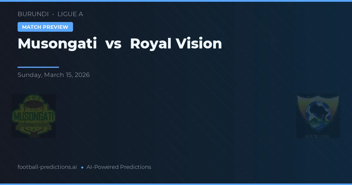 Musongati vs Royal Vision — pronóstico y previa del partido