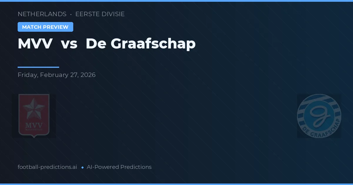 MVV vs De Graafschap — pronóstico y previa del partido