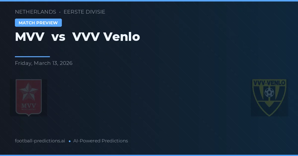 MVV vs VVV Venlo — pronóstico y previa del partido
