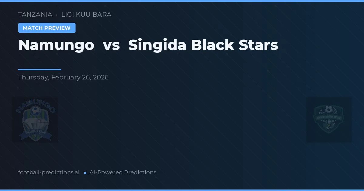 Namungo vs Singida Black Stars — pronóstico y previa del partido