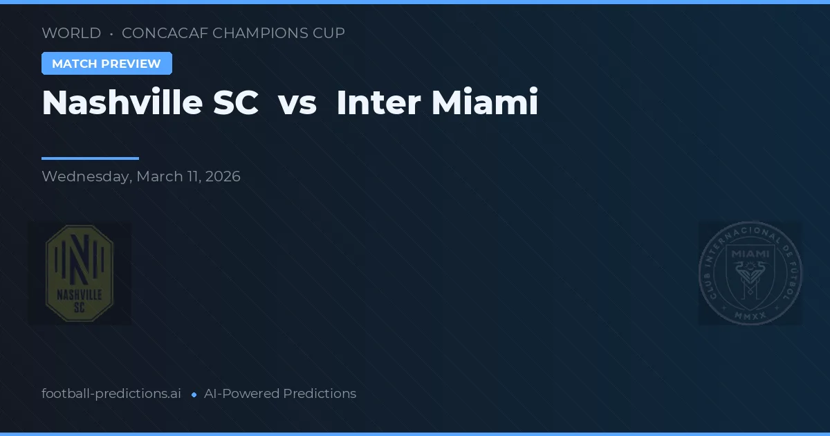 Nashville SC vs Inter Miami — pronóstico y previa del partido