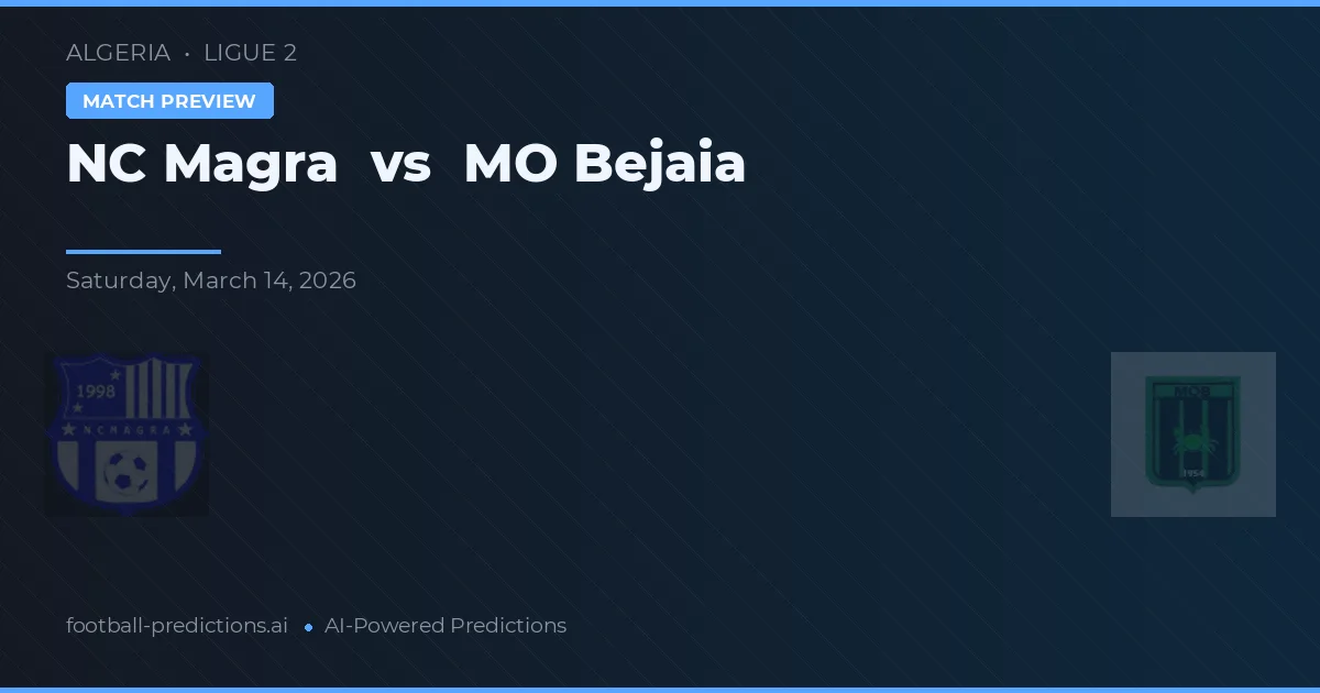 NC Magra vs MO Bejaia — pronóstico y previa del partido