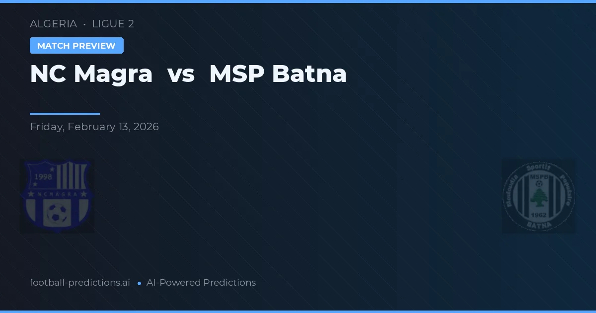 NC Magra vs MSP Batna — pronóstico y previa del partido