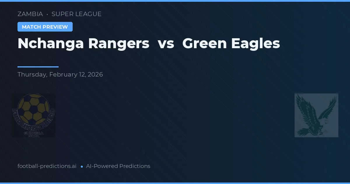 Rangers de Nchanga vs Águilas Verdes — pronóstico y previa del partido