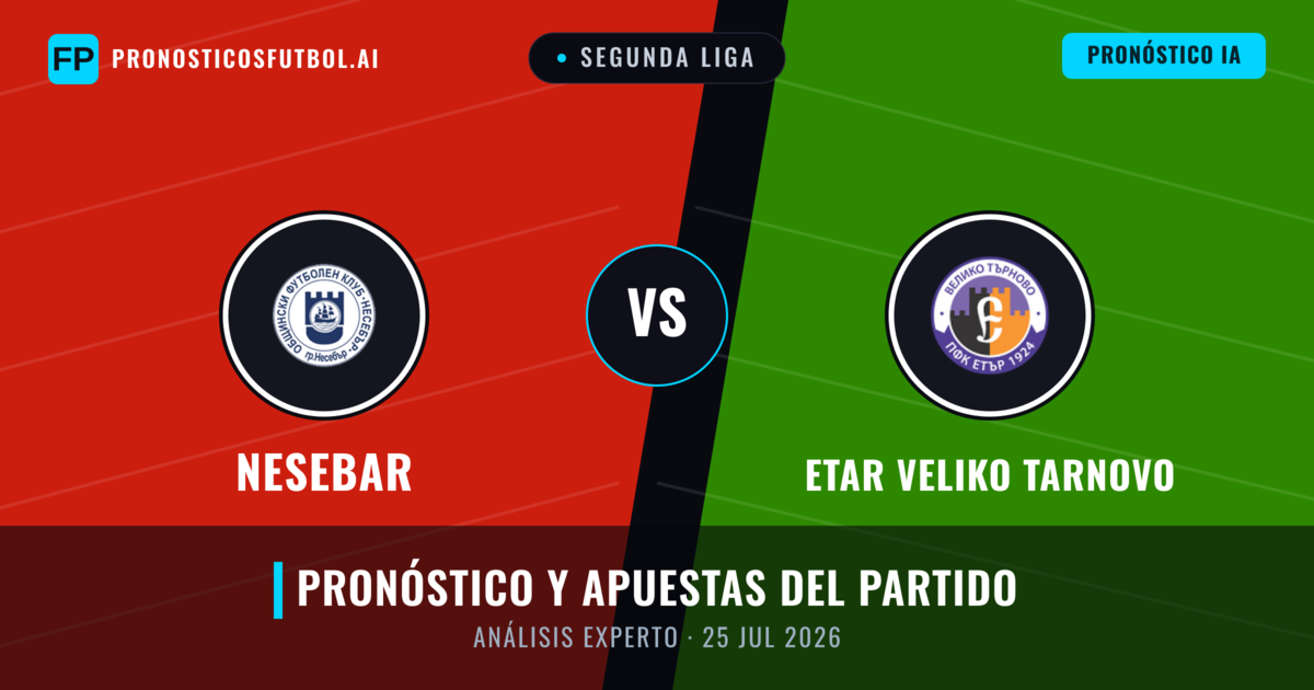 Nesebar vs Etar Veliko Tarnovo — pronóstico y previa del partido