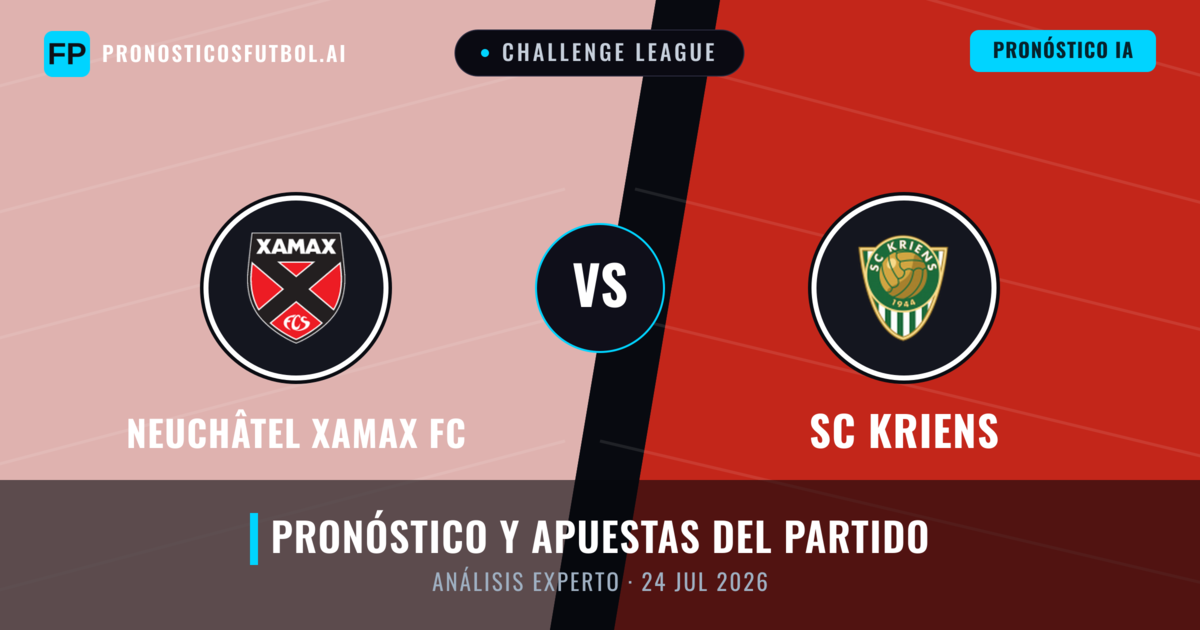 Neuchâtel Xamax FC vs SC Kriens — pronóstico y previa del partido