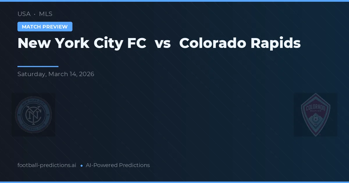 New York City FC vs Colorado Rapids — pronóstico y previa del partido