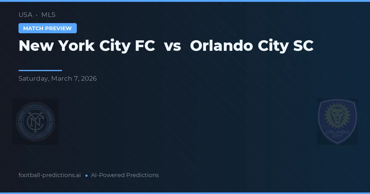 New York City FC vs Orlando City SC — pronóstico y previa del partido
