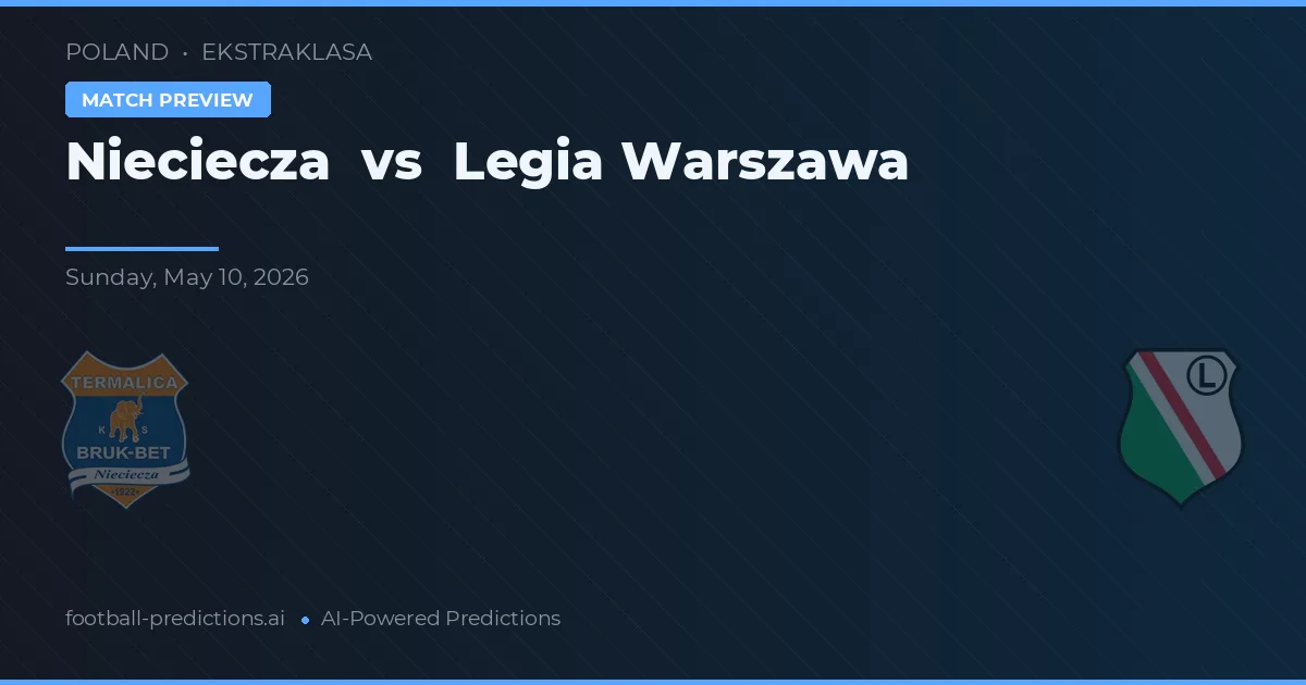 Nieciecza vs Legia Varsovia — pronóstico y previa del partido