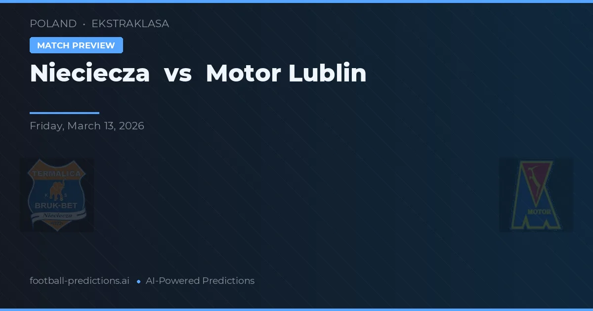 Nieciecza vs Motor Lublin — pronóstico y previa del partido