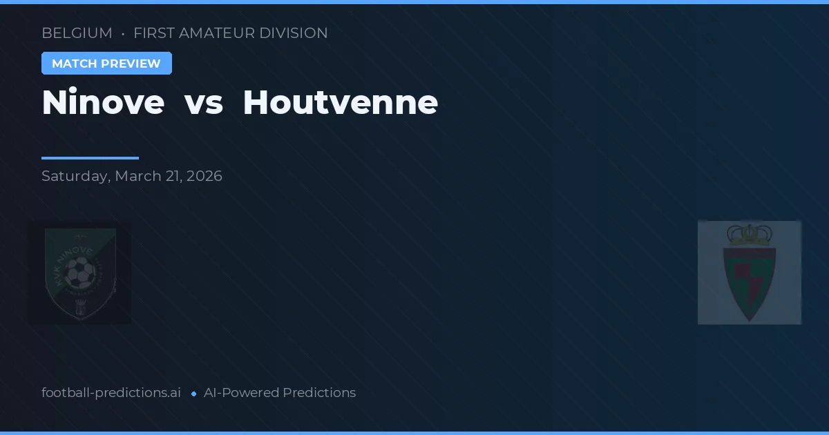Ninove vs Houtvenne — pronóstico y previa del partido
