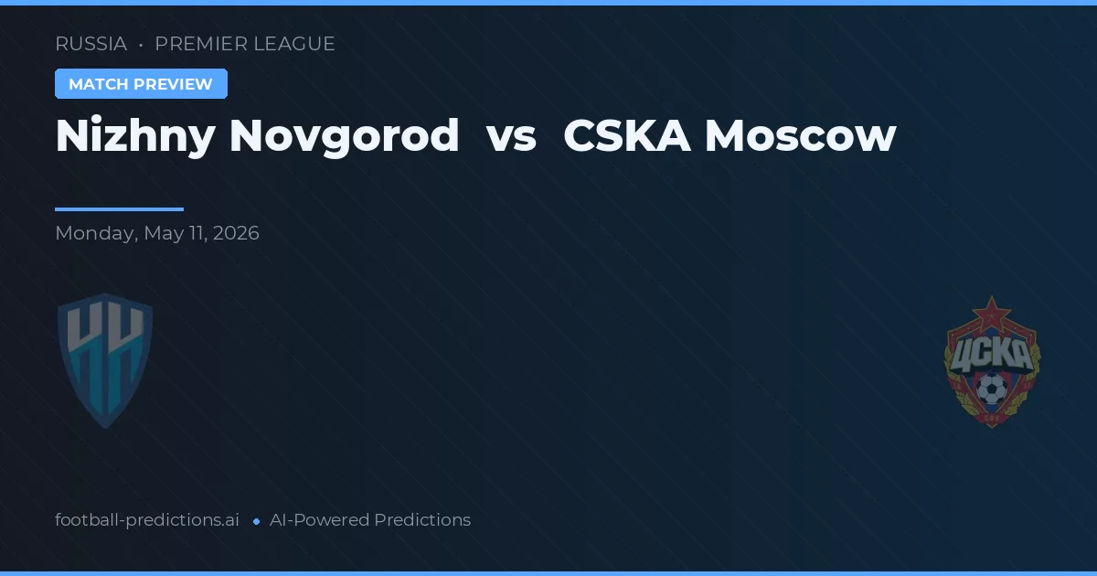 Nizhny Novgorod vs CSKA Moscú — pronóstico y previa del partido