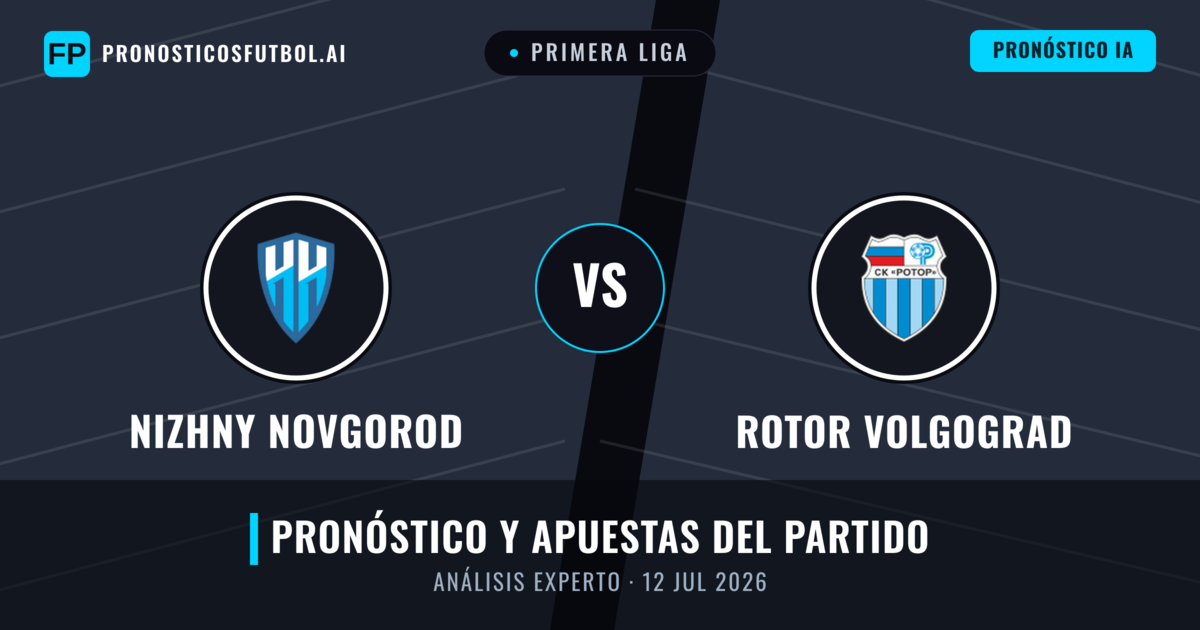 Nizhny Novgorod vs Rotor Volgograd — pronóstico y previa del partido