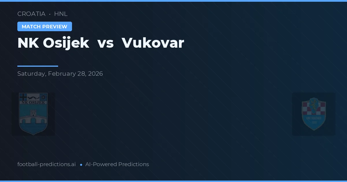 NK Osijek vs Vukovar — pronóstico y previa del partido