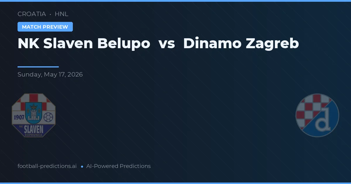 NK Slaven Belupo vs Dinamo Zagreb — pronóstico y previa del partido
