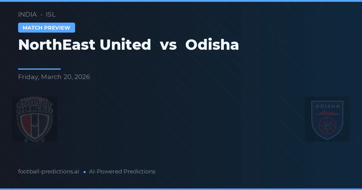 NorthEast United vs Odisha — pronóstico y previa del partido