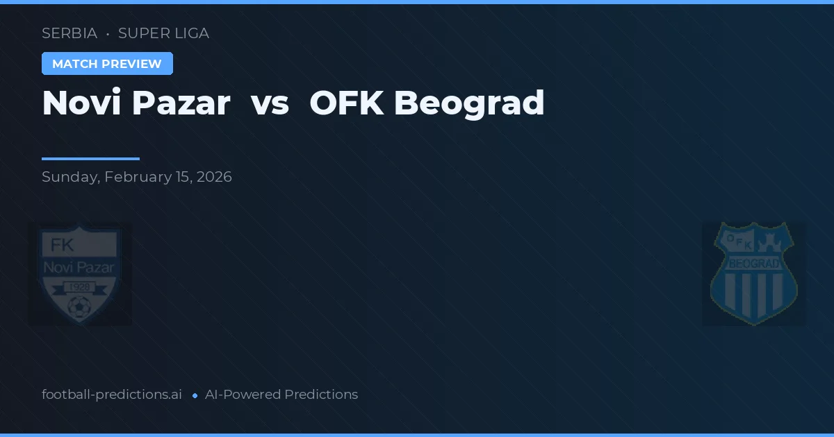 Novi Pazar vs OFK Belgrado — pronóstico y previa del partido