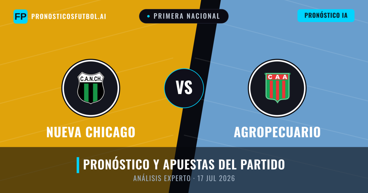 Nueva Chicago vs Agropecuario — pronóstico y previa del partido