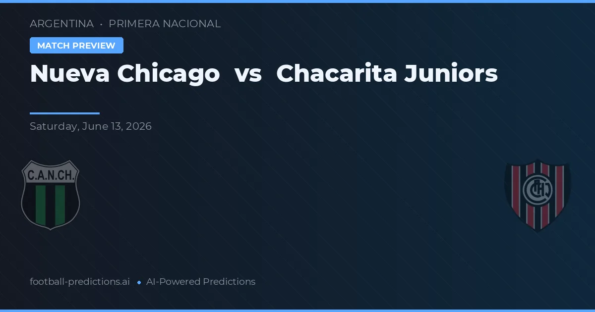 Nueva Chicago vs Chacarita Juniors — pronóstico y previa del partido