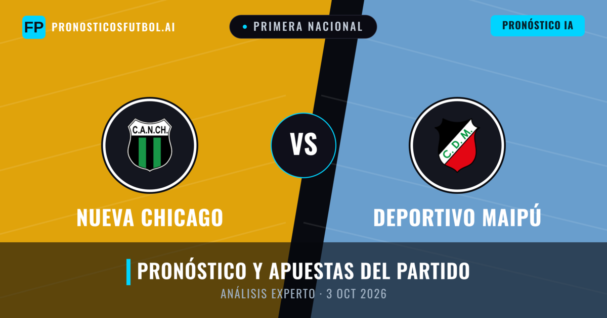 Nueva Chicago vs Deportivo Maipú — pronóstico y previa del partido