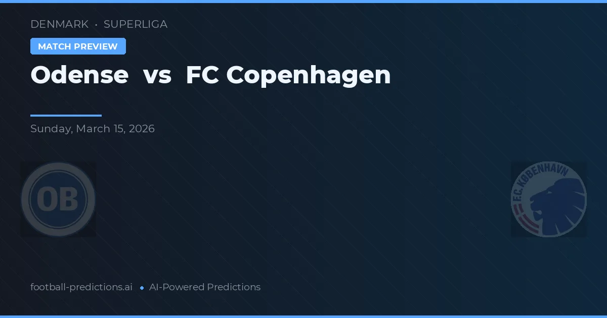 Odense vs FC Copenhague — pronóstico y previa del partido