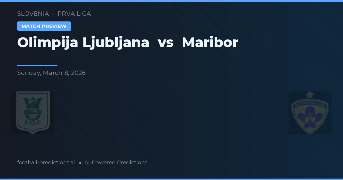 Olimpija Ljubljana vs Maribor — pronóstico y previa del partido
