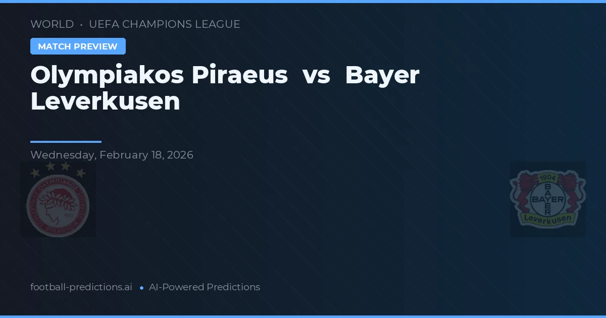 Olympiakos Piraeus vs Bayer Leverkusen — pronóstico y previa del partido