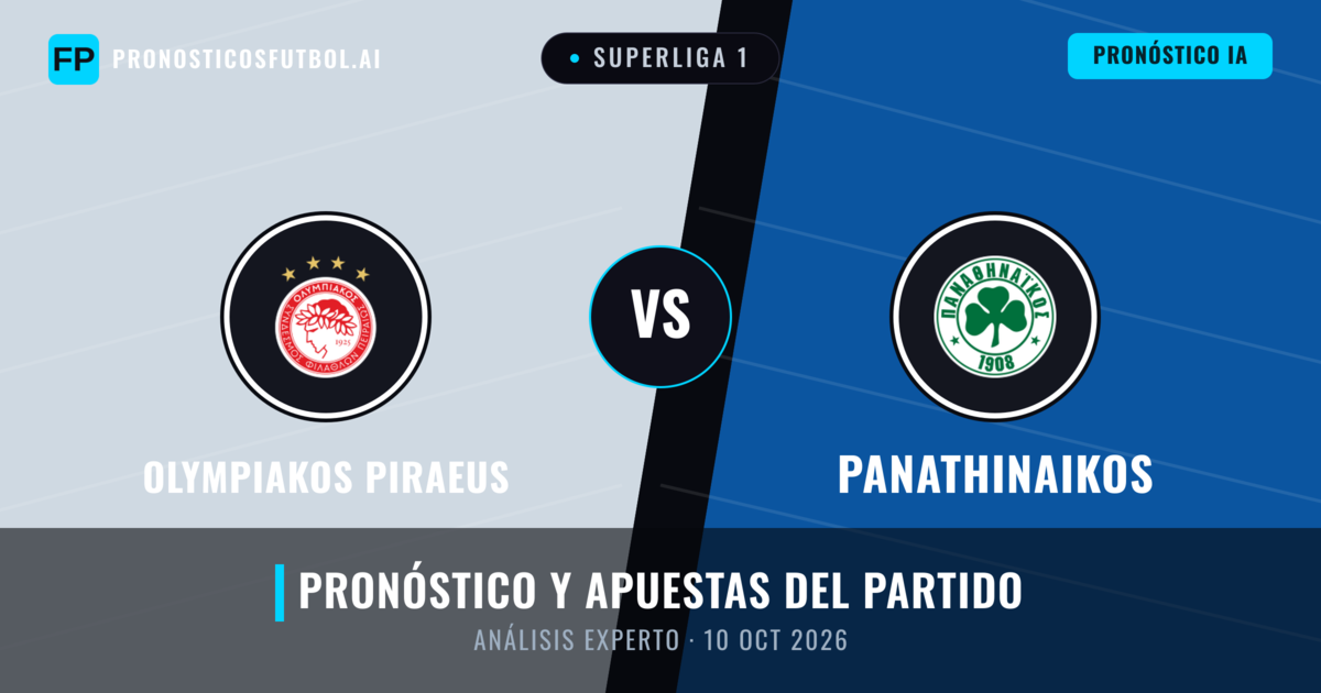 Olympiakos Piraeus vs Panathinaikos — pronóstico y previa del partido