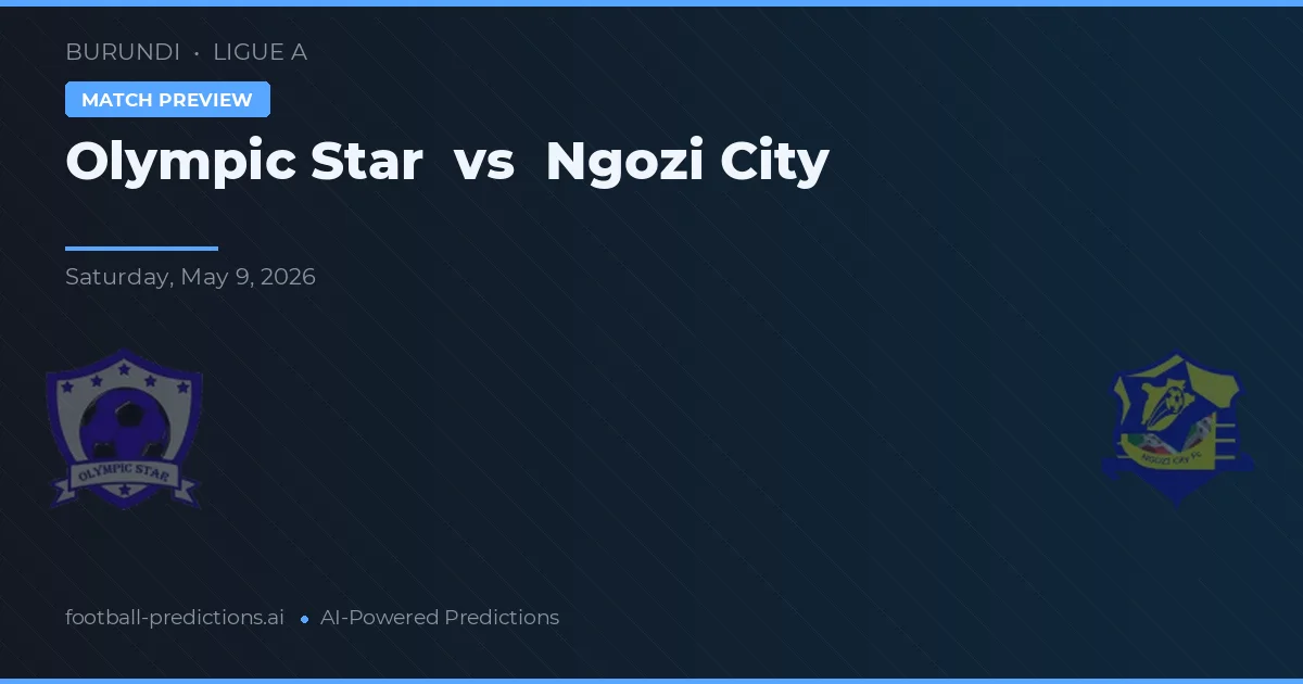 Estrella Olímpica vs Ciudad de Ngozi — pronóstico y previa del partido
