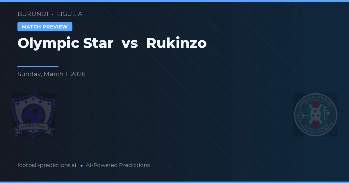 Estrella Olímpica vs Rukinzo — pronóstico y previa del partido