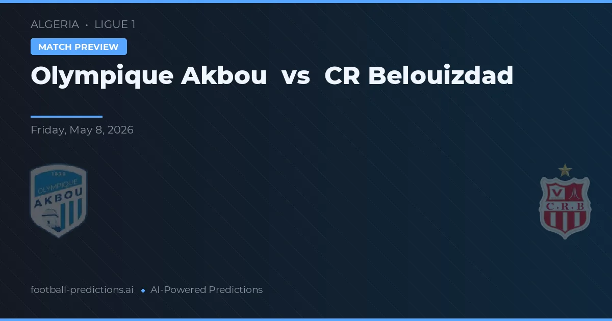 Olympique Akbou vs CR Belouizdad — pronóstico y previa del partido