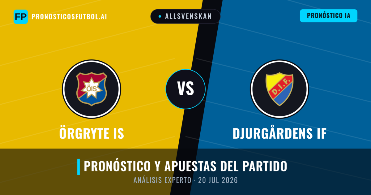 Örgryte IS vs Djurgårdens IF — pronóstico y previa del partido