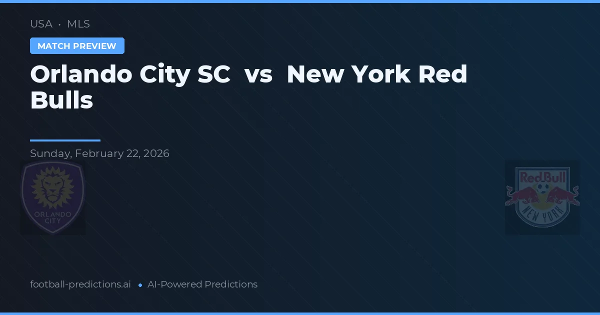 Orlando City SC vs New York Red Bulls — pronóstico y previa del partido