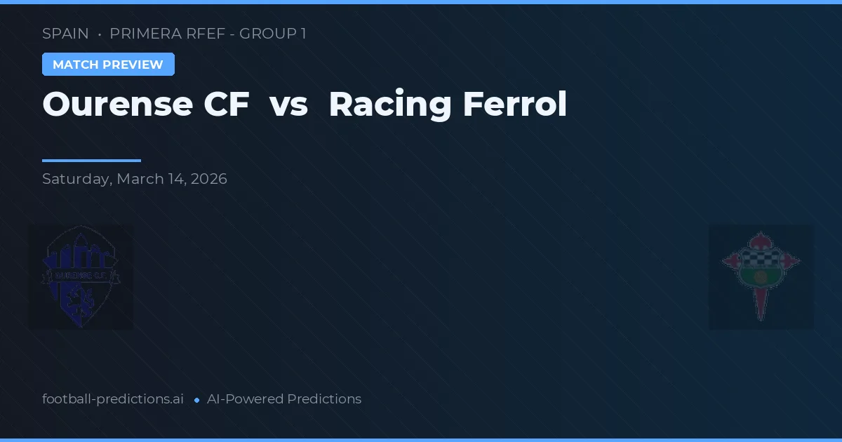 Ourense CF vs Racing de Ferrol — pronóstico y previa del partido