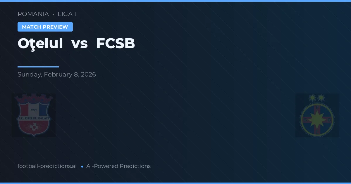 Oţelul vs FCSB — pronóstico y previa del partido