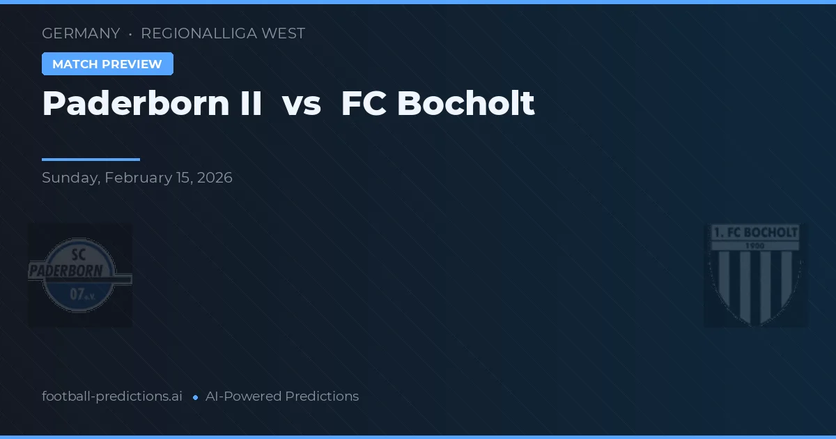 Paderborn II vs FC Bocholt — pronóstico y previa del partido