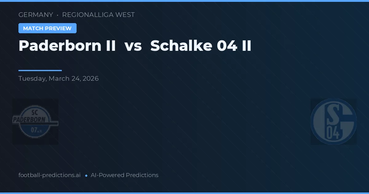 Paderborn II vs Schalke 04 II — pronóstico y previa del partido