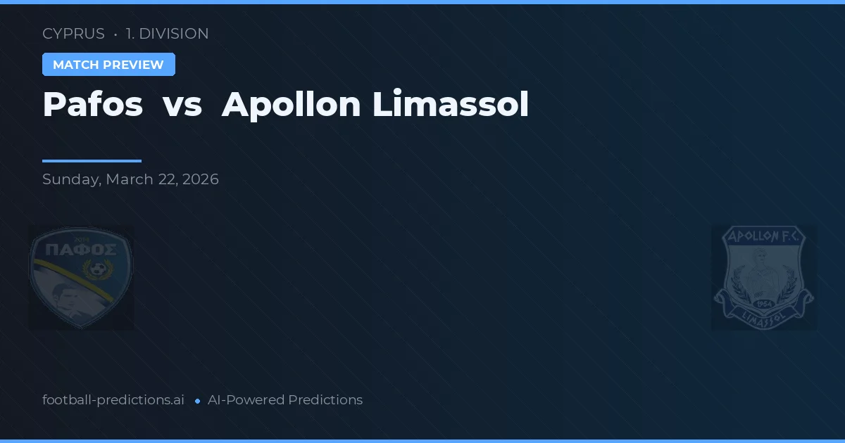 Pafos vs Apollon Limassol — pronóstico y previa del partido